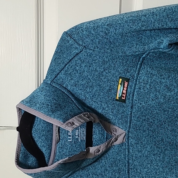 L.L.Bean quarter snap fleece sweatshirt size‎ small teal - Picture 5 of 12